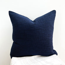 Load image into Gallery viewer, Our blue cushions are perfect texture cushion to style a bed or to use as a sofa cushion. Blue Cushion covers 50x50 - Square cushion covers
